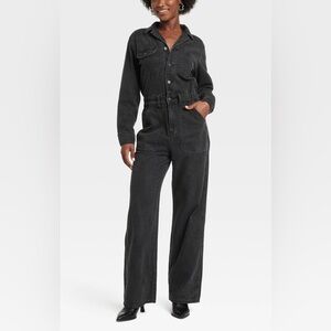 Universal Threads Black Denim Jumpsuit size 16
